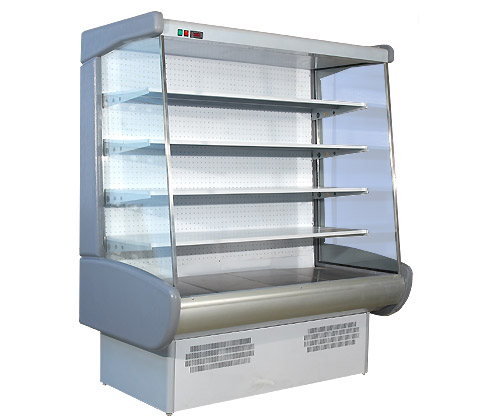 Горка холодильная Айсберг Айс 1,8 со встроенным агрегатом отдельностоящая с боковинами зеркало