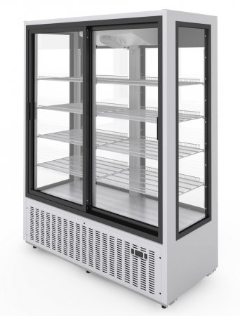 Шкаф холодильный MXM Эльтон 1,5С купе (0..+7)  боковины стекло;1655*730*1960; 270кг