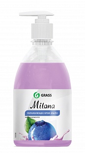 Жидкое крем-мыло MILANA "Черника в йогурте" 1 л с дозатором