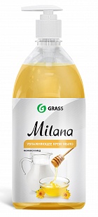 Жидкое крем-мыло MILANA "молоко и мед" 1 л с дозатором