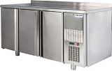Стол холодильный TM3GN-G 475л, 3 двери, темп. -2...+10°C, борт, корпус нерж., 1628х705х850/910мм, 0.